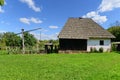 Country houses with sweep well from Maramures Royalty Free Stock Photo